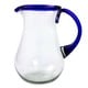 preview thumbnail 1 of 5, NOVICA Glass Blue Grace Pitcher - 9.75*7.75