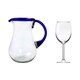 preview thumbnail 4 of 5, NOVICA Glass Blue Grace Pitcher - 9.75*7.75
