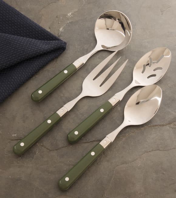 Le Prix Moss Green 4-piece Hostess Set