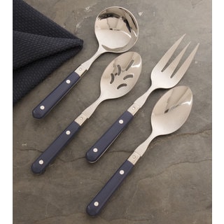 Ginkgo Le Prix 20-piece Navy Blue Flatware Set - Free Shipping Today ...