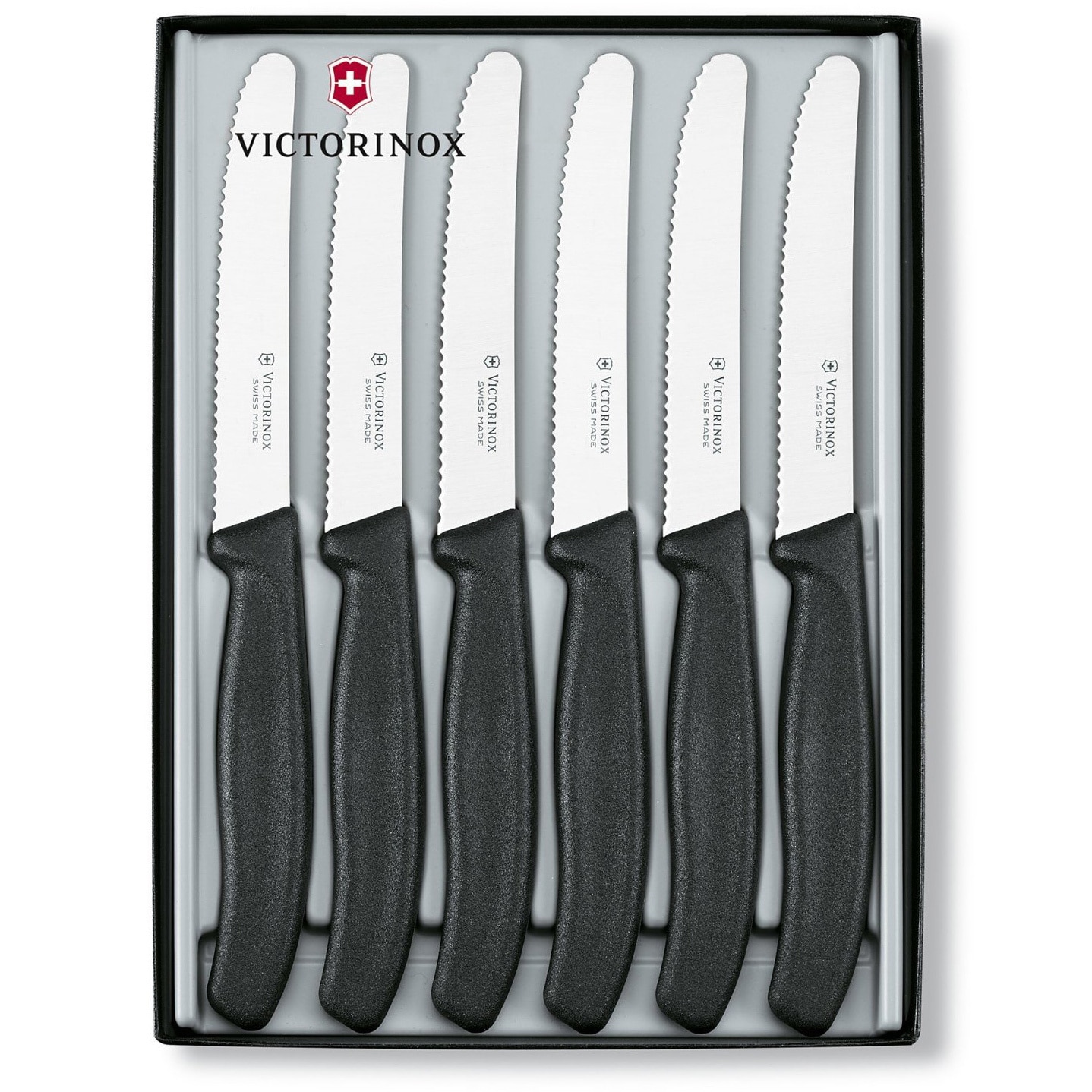 6 Piece 4.5 Wavy Edge pointed Tip Steak Knife Set