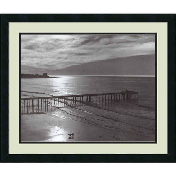 Shop Ansel Adams 'The Scripps Pier, 1966 Fiat Lux' Framed