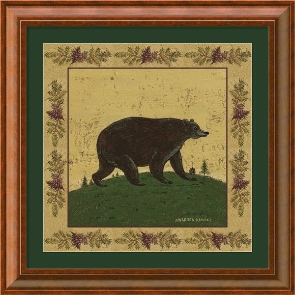 Warren Kimble 'Folk Bear' Framed Art Print - Bed Bath & Beyond - 3942137