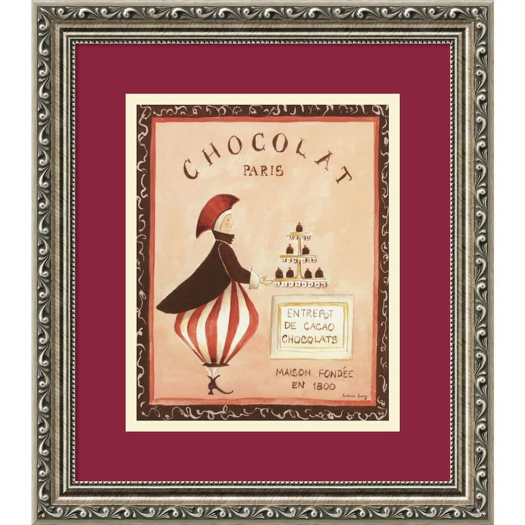 Framed Art Print 'Chocolat, Paris' by Katharine Gracey 15 x 17-inch