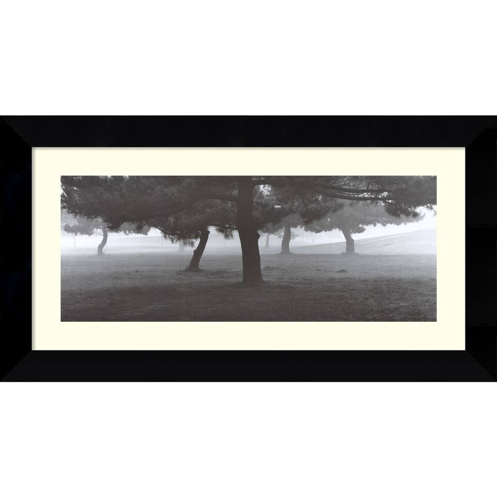 Framed Art Print 'Trees in the Fog' by Richard Calvo