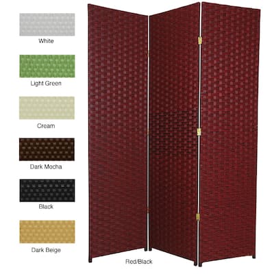 Handmade Woven Fiber 5-panel 6-foot Frameless Room Divider (China) - 71 x 85