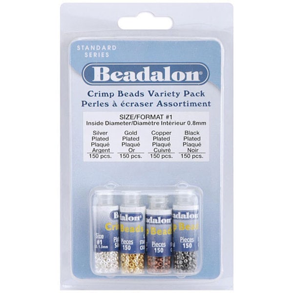 Beadalon Crimp Beads Variety Pack (Case of 600)