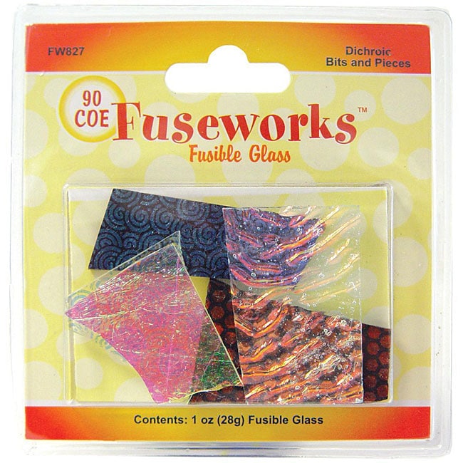 Fuseworks Dichroic Glass Bits And Pieces Assortment (one Ounce)