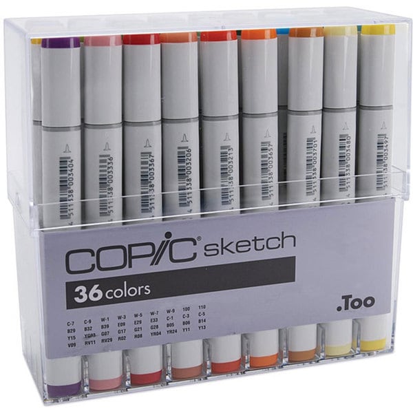 Shop Copic Sketch 36 Basic Colors Marker Set Free Shipping Today