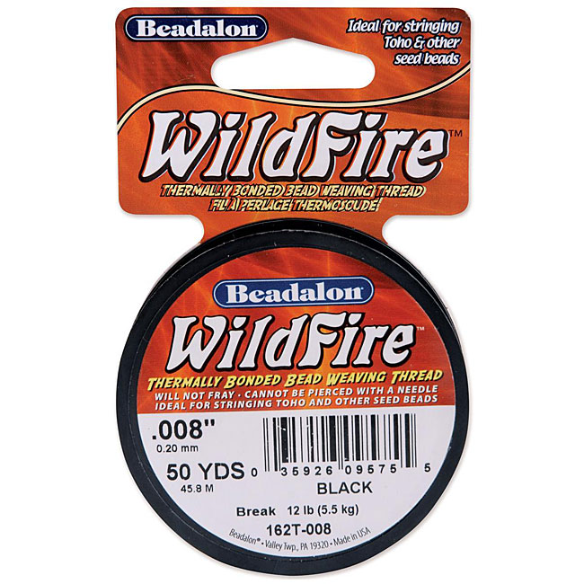 Beadalon Wildfire Black Bead Weaving Thread