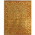 Safavieh Handmade Antiquities Kerman Charcoal Green Wool Rug - 7'6 x 9'6