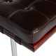 preview thumbnail 7 of 5, Strick & Bolton Andalucia Brown Leather and Walnut Wood Bench