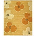 Safavieh Handmade Soho Daisy Gold New Zealand Wool Rug - 7'6 x 9'6