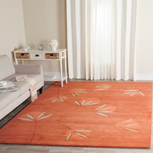 Safavieh Handmade Soho Summer Rust New Zealand Wool Rug - 9'6 x 13'6