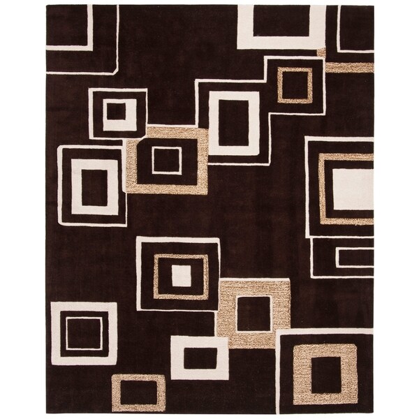 Safavieh Handmade Soho Gala Modern Abstract Brown/ Beige Wool Rug - 8'3" x 11'