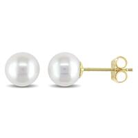 Miadora 14k Yellow Gold Cultured Freshwater Pearl Earrings