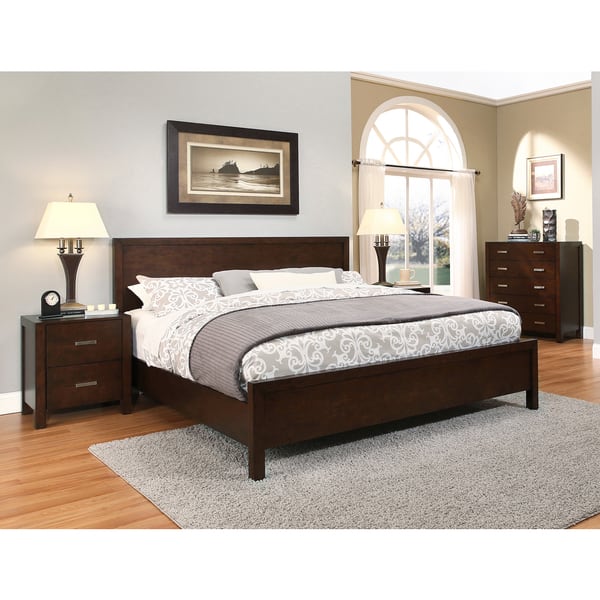 Shop Abbyson Hamptons 4 Piece King Size Platform Bedroom Set