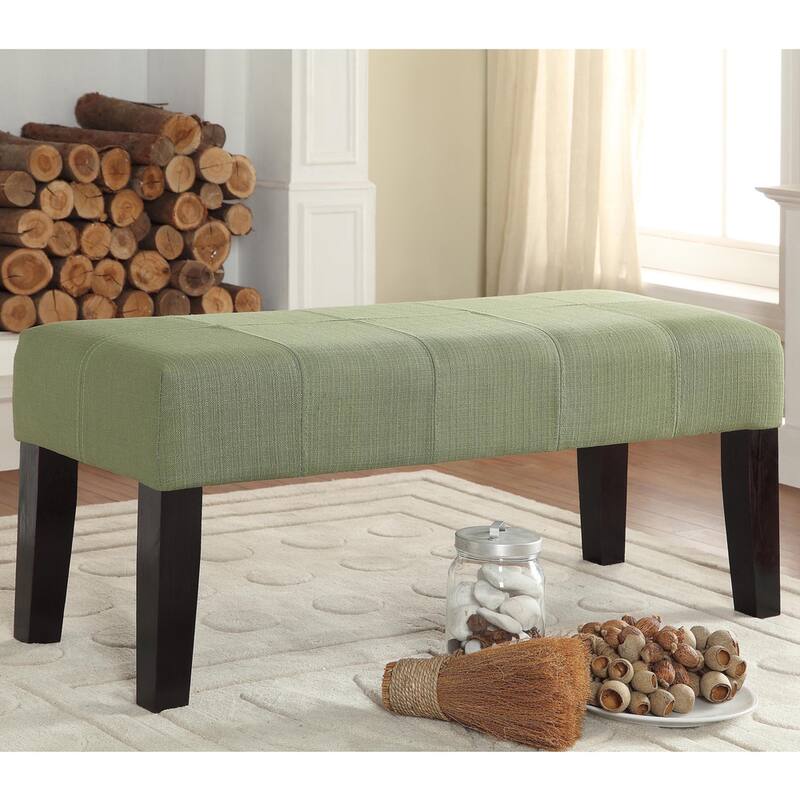 Furniture of America Brao Contemporary Upholstered Vanity Bench - Green