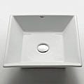 KRAUS Flat Square Ceramic Vessel Bathroom Sink