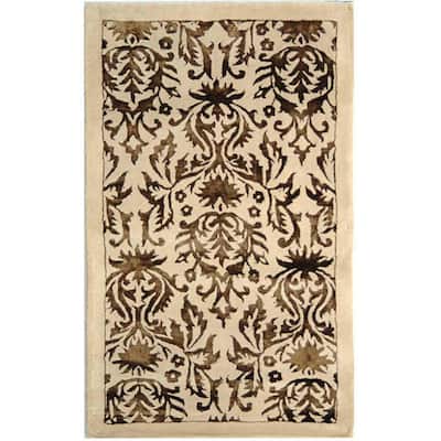 SAFAVIEH Handmade Riviera Sharmila Damask Wool/ Viscose Rug
