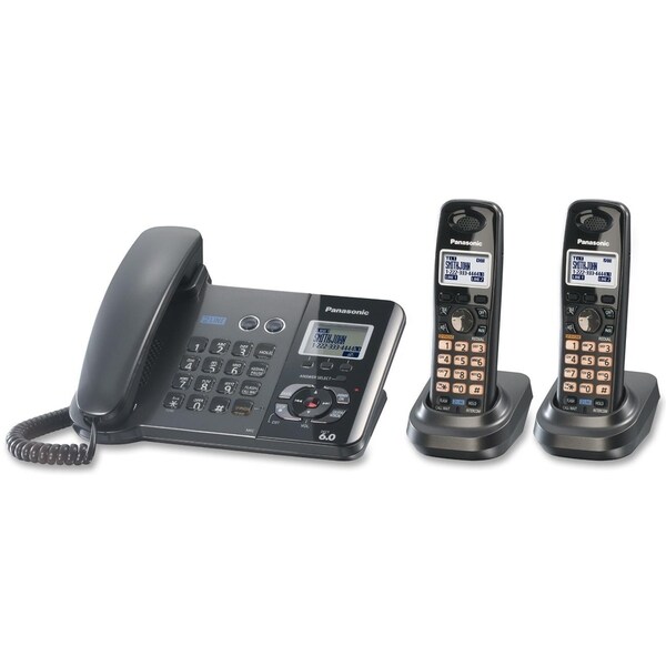 Panasonic DECT 6.0 1.90 GHz Cordless Phone - Black
