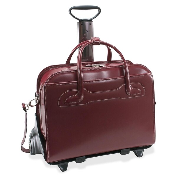 Shop McKlein Willowbrook Red DetachableWheeled Rolling 17inch Laptop