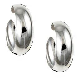 Sterling Silver Band Hoop Earrings