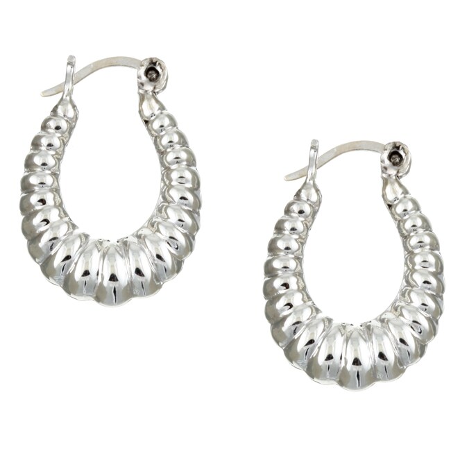 Roberto Martinez Sterling Silver Pee Shrimp Hoop Earrings Roberto Martinez Sterling Silver Pee Shrimp Hoop Earrings