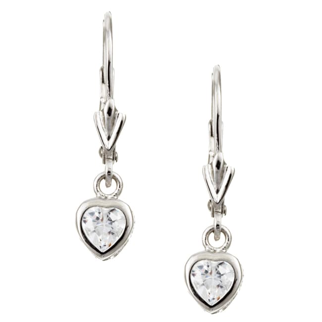 Roberto Martinez Sterling Silver 6 5 Mm Cubic Zirconia Heart Roberto Martinez Sterling Silver 6 5 Mm Cubic Zirconia Heart Earrings