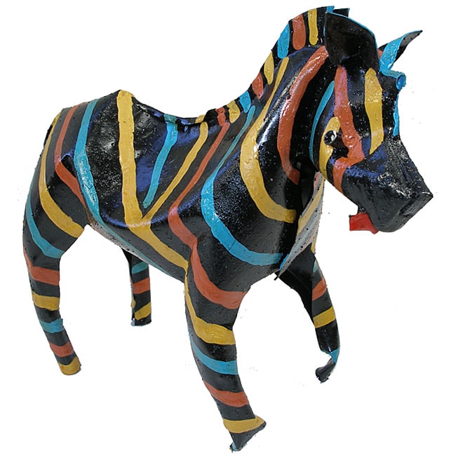 Shop Painted Tin Zebra (Zimbabwe) Free Shipping On Orders Over 45