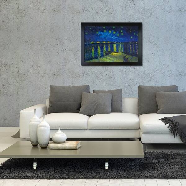 Lot De 3 Tableaux Toile Van Gogh – Nuit Étoilée, Champ De Blé, Rhône – 40x30 Cm – Déco Murale Salon Ou Chambre – Reproduction Haute Définition