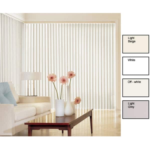 Solid Vinyl Vertical Blinds (38 in. W x Custom Length) Bed Bath