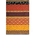 Safavieh Handmade Rodeo Drive Bohemian Collage Rust/ Gold Wool Rug (3'6 x 5'6)