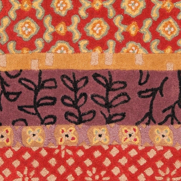 Safavieh Handmade Rodeo Drive Bohemian Collage Rust/ Gold Wool Rug - 5' x 8'