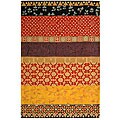 Safavieh Handmade Rodeo Drive Bohemian Collage Rust/ Gold Wool Rug - 7'-6" X 9'-6"