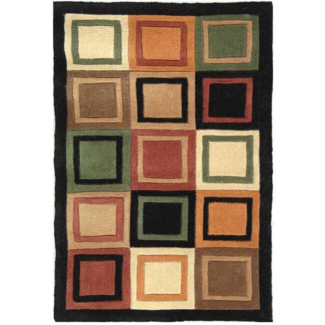 Safavieh Handmade Rodeo Drive Modern Multi/ Black Wool Rug - 8' X 11'