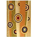 Safavieh Handmade Rodeo Drive Modern Abstract Sage/ Red Wool Rug - Assorted - 5' x 8'