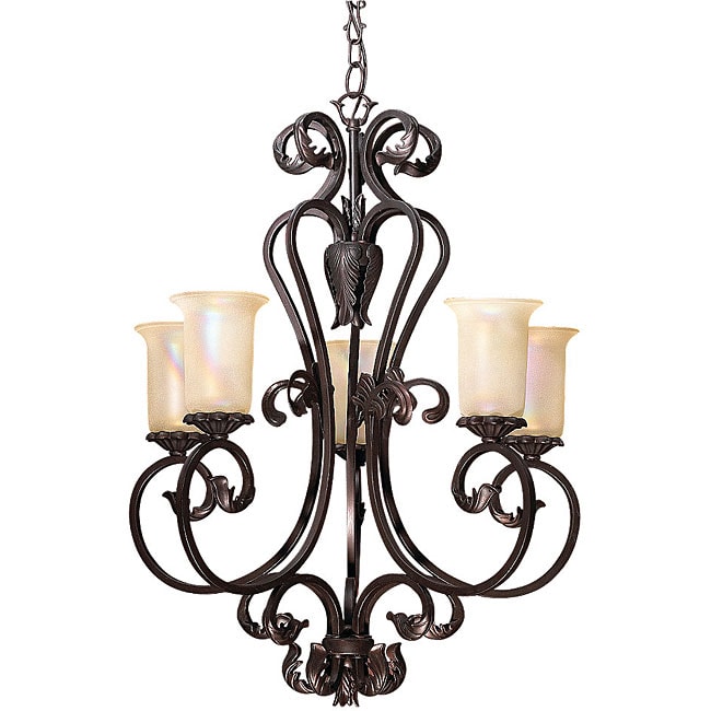 Bronze Finish Windsor Manor 5 light Brindisi Chandelier