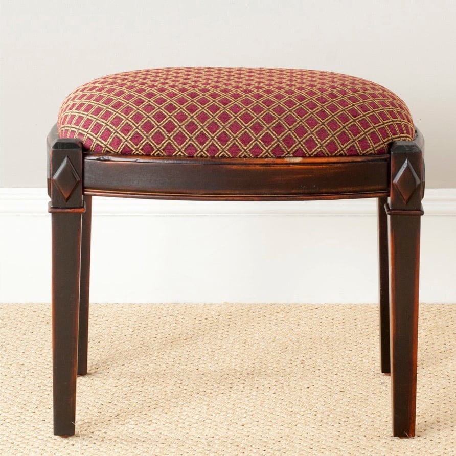 SAFAVIEH Lindy Dark Brown Ottoman