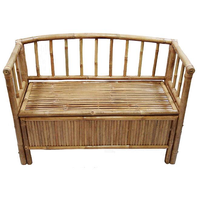 Handmade Bamboo Storage Bench (Vietnam)