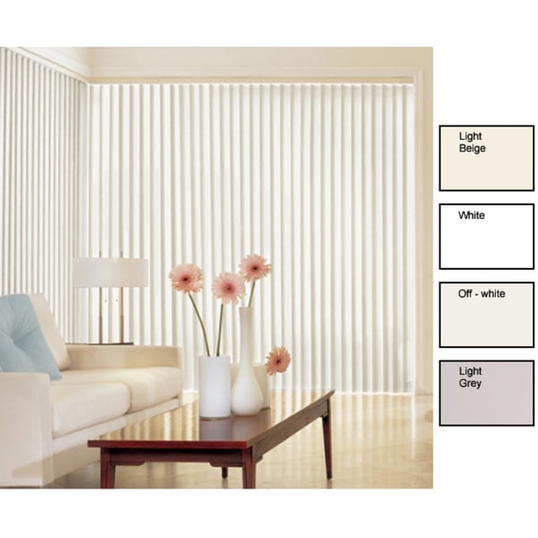 Solid Vinyl Vertical Blinds (78 Inches Wide x Custom Length) Free