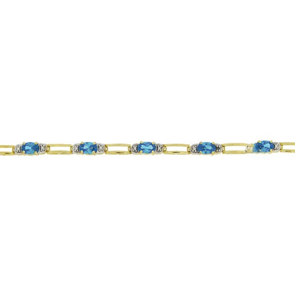 Icz Stonez 18k Gold/ Silver Blue Cubic Zirconia Bracelet. Opens flyout.