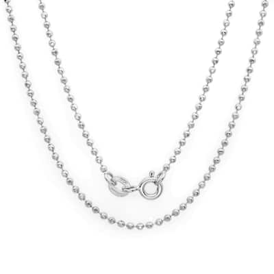 Roberto Martinez Sterling Silver 1.5 mm Ball Bead Chain (16"-30")