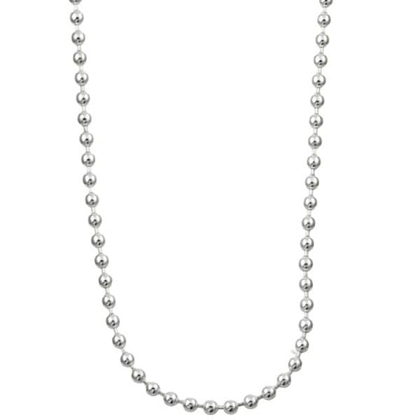 Roberto Martinez Sterling Silver 2 mm Bead Chain Necklace (16"-30")