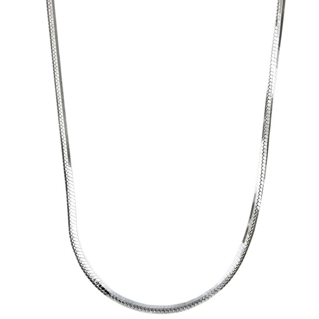 Sterling Essentials Sterling Silver 16-inch 8-sided Diamond-Cut Snake ...