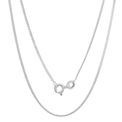 Roberto Martinez Sterling Silver 1.25 mm Curb Chain (16"-24")