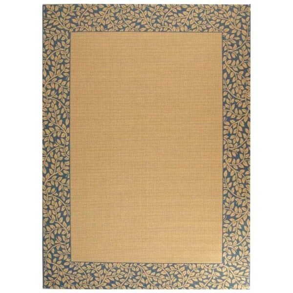 Safavieh Courtyard Natural/ Blue Indoor/ Outdoor Rug - 8' X 11'