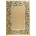 Safavieh Ocean Natural/ Blue Indoor/ Outdoor Rug - 8' x 11'