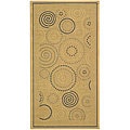 Safavieh Ocean Swirls Natural/ Blue Indoor/ Outdoor Rug - 2'7 x 5'