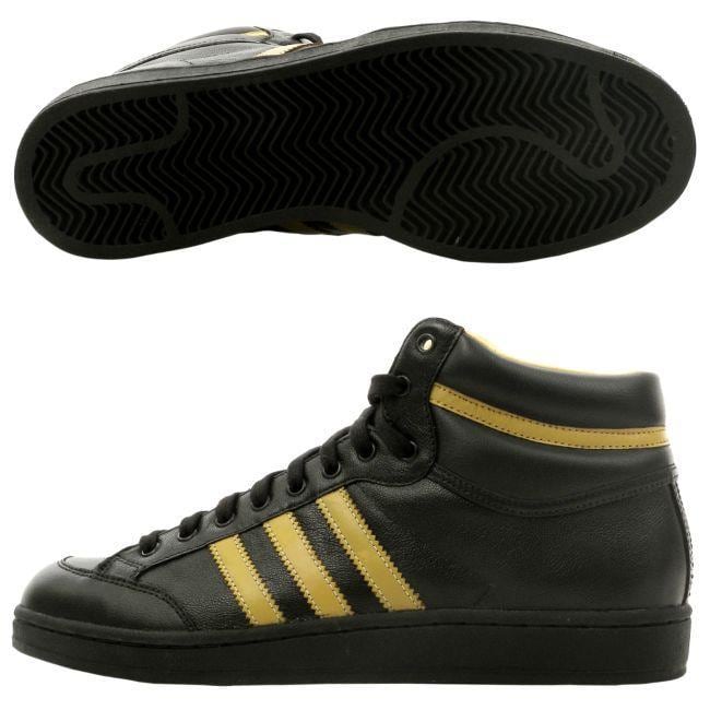 Adidas Americana Men's Mid Lux Black and Yellow Basketball Shoes ...